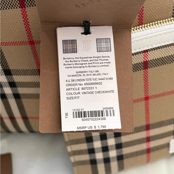 NEW AUTHENTIC BURBERRY SMALL LONDON TOTE - Picture 14 of 16